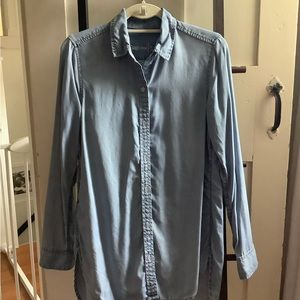 Tunic length denim shirt